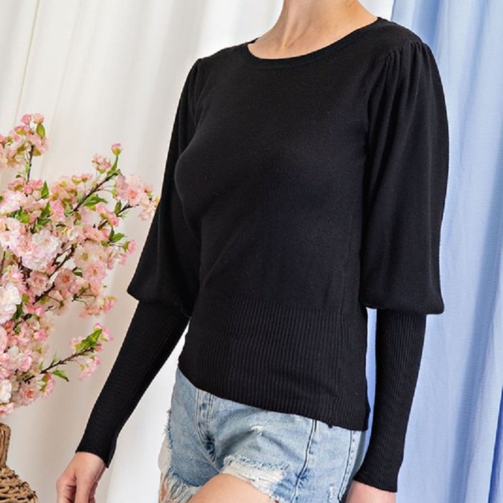 Misty Puff Sleeve Sweater